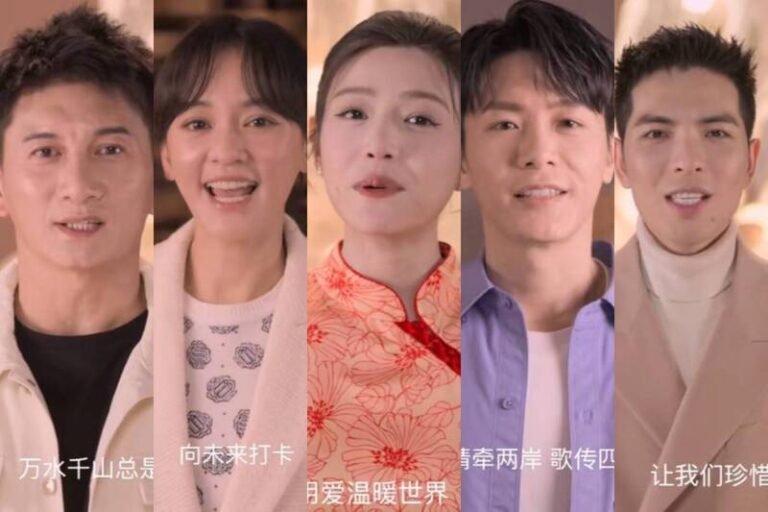 Chinese state media summoned 13 TV stars to sing the chorus with Wu Qilong and Chen Yanxi and shouted: Both sides of the Taiwan Strait are one family.

