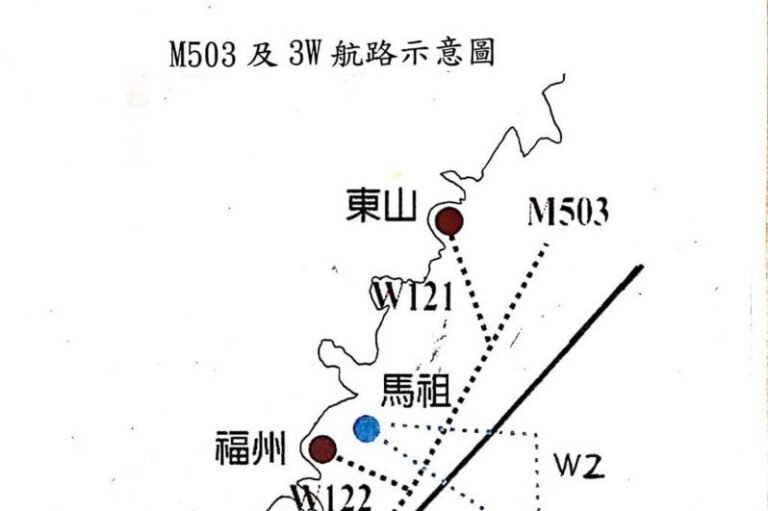 China activates routes W122 and W123 and the M503 no longer goes westbound.  Air Station seriously opposes