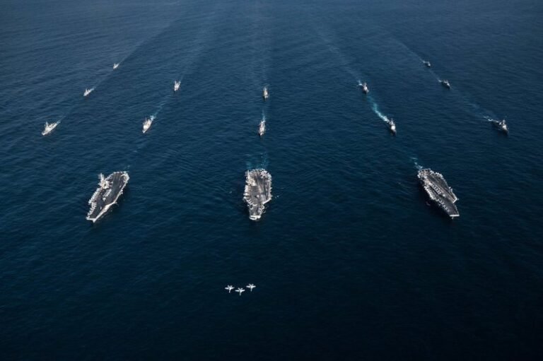 South China Morning Post: Five US aircraft carriers will mobilize like never before in the western Pacific to show their power against China.

