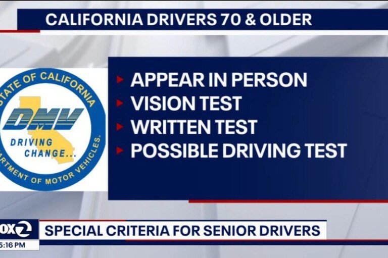  Making things difficult for adults?  Renewing a California driver's license at age 70 requires a written test, a vision test, and even a road test
