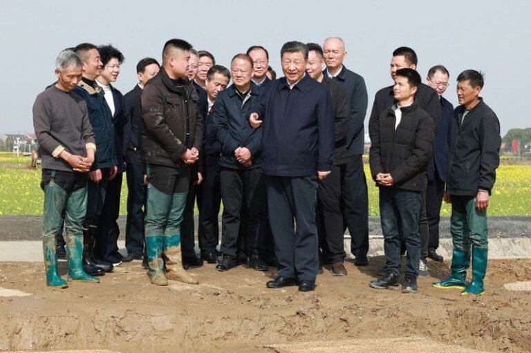 Xi Jinping inspected the spring plowing of the fields and stepped on the mud when a pair of leather shoes flashed, attracting attention

